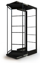 Floor Mount Pull Out Rotating Rack